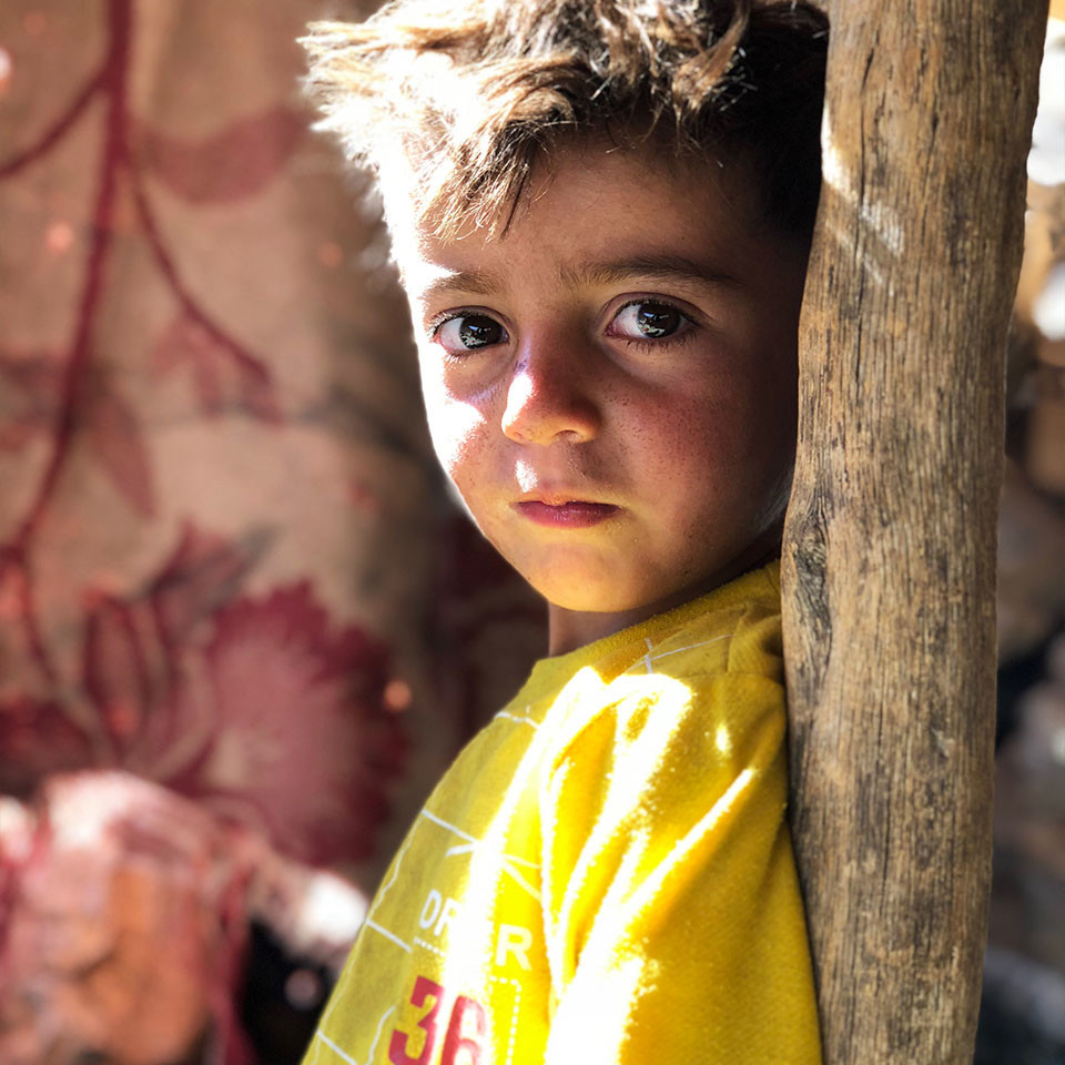 Josef, the smallest of 7 brothers, at his tent as a nomad in the Zagros mountains