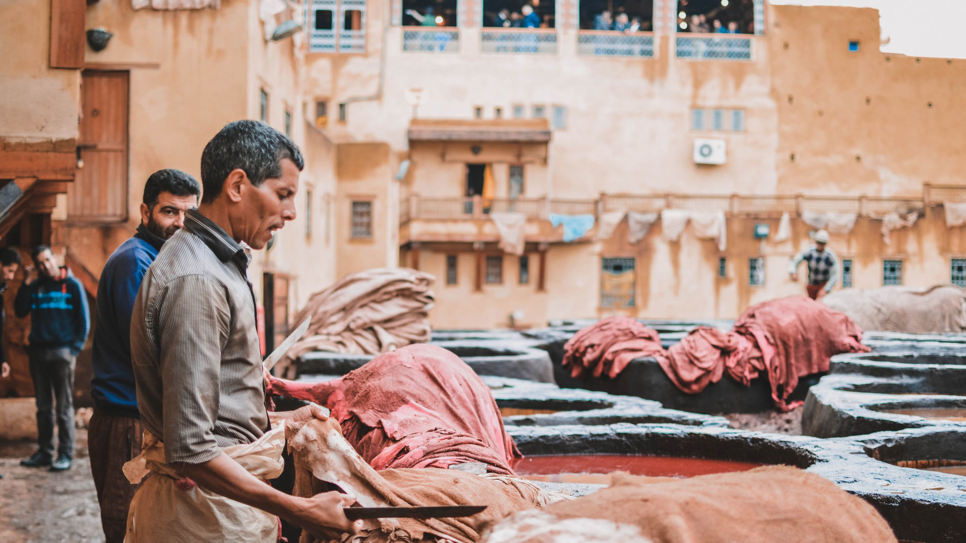 Leather tannery in Fez, Morocco